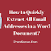 How to Quickly Extract All Email Addresses in a Word Document?