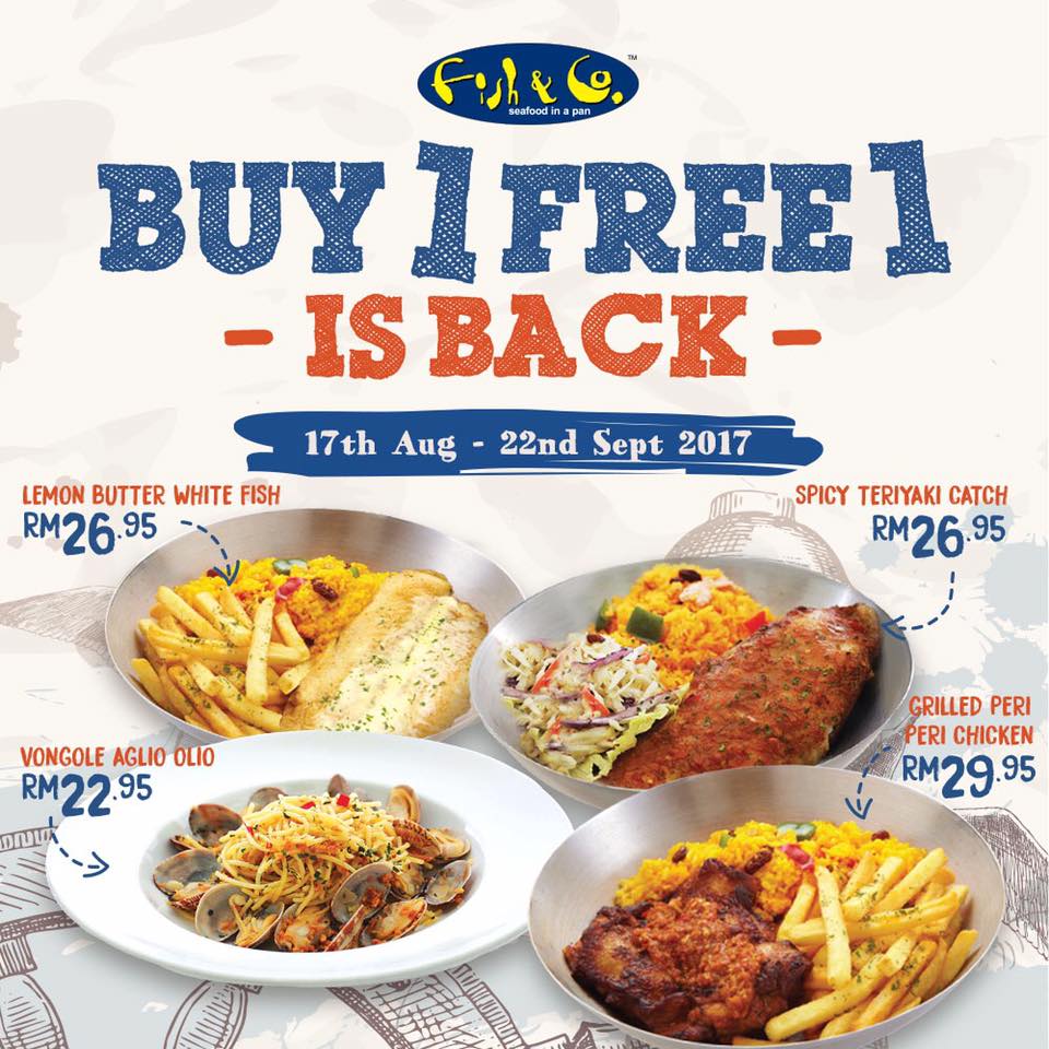 BestLah Fish & Co Enjoy Buy 1 FREE 1 Promo (17 Aug 22 Sept)