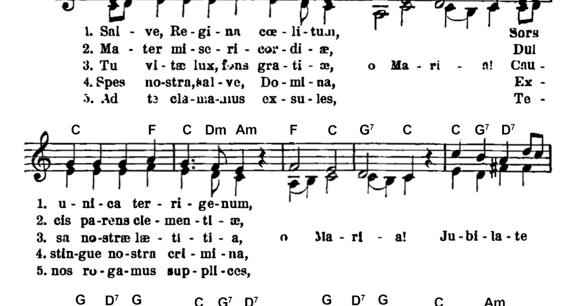 Salve Regina Canto Testo Italiano Salve Regina Coelitum