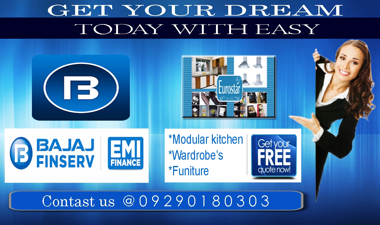 Easy Monthly EMI Modular kitchen InteriorEurostar kitchen