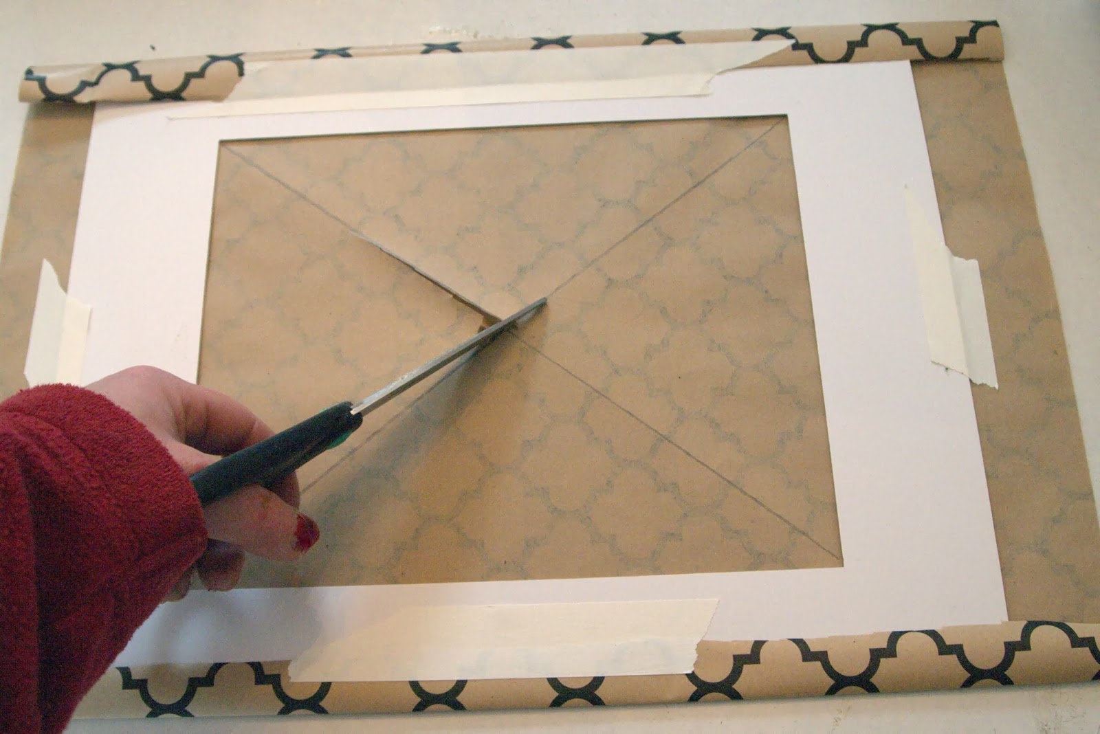 Wrapping Paper Photo Frame Mat Project