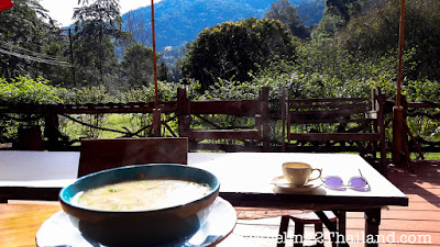 Bikers breakfast along route 1252 in North Thailand Bikers breakfast along route 1252 in North Thailand