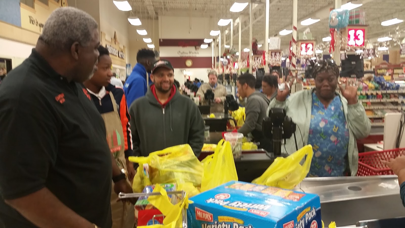Ms. B The Good News CHAMP Surprises Senior Citizens at Shoprite with a Gift for the Holidays
