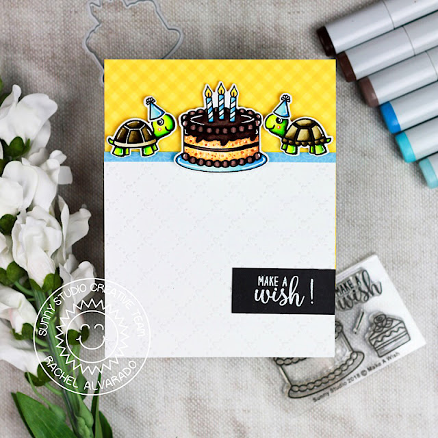 Sunny Studio Stamps: Make A Wish Turtley Awesome Stitched Ovals Birthday Cards by Rachel Alvarado 