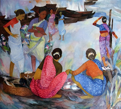 Painting by Shashi Bane ( part of his portfolio on www.indiaart.com )