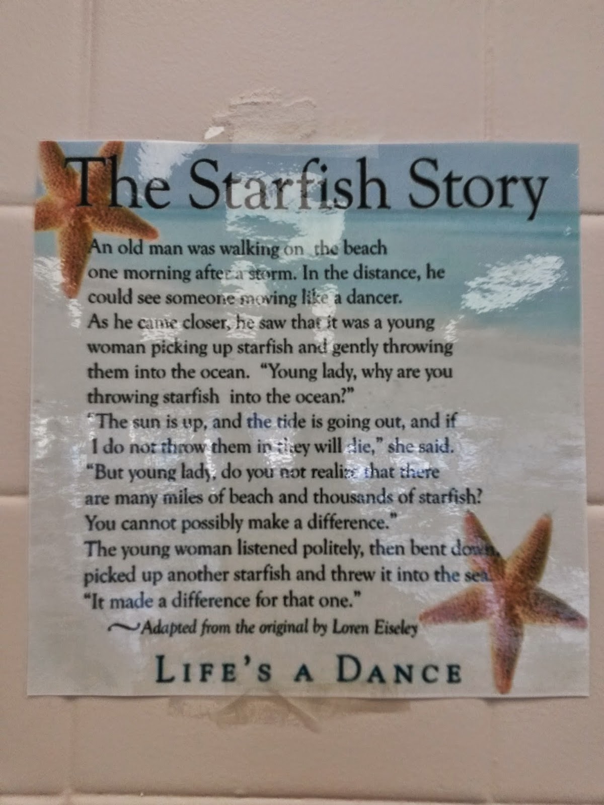 Elementary School Counselors Corner The Starfish Story