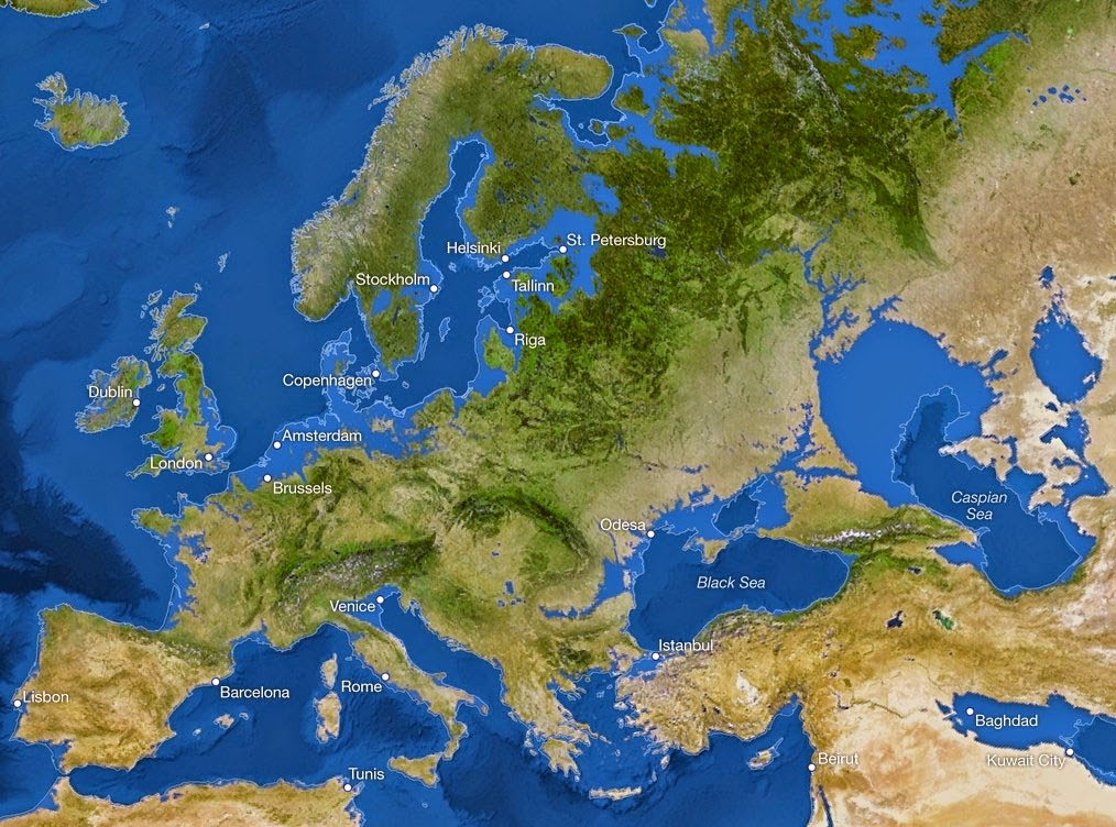 Se o gelo do mundo derreter - Europa
