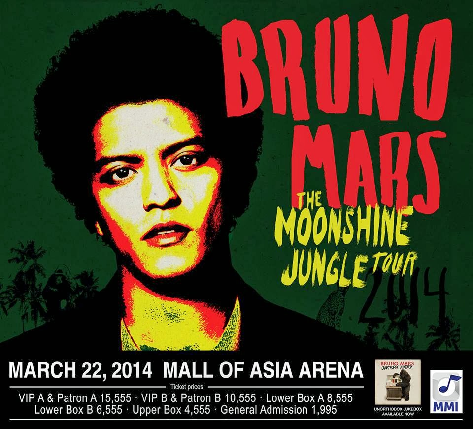 Bruno Mars' The Moonshine Jungle Philippine Tour! March 22, 2014