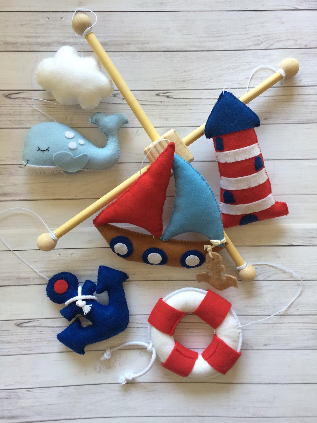 nautical cot mobile