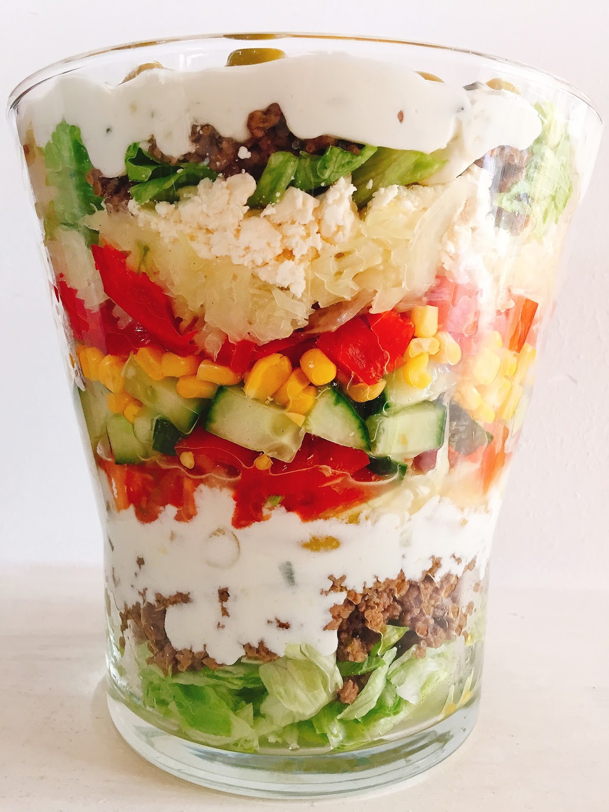 Groni&amp;#39;s Kitchen: Schichtsalat griechischer Art