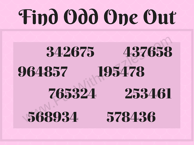 Odd One Out Tough Picture Riddle Odd One Out Tough Picture Riddle