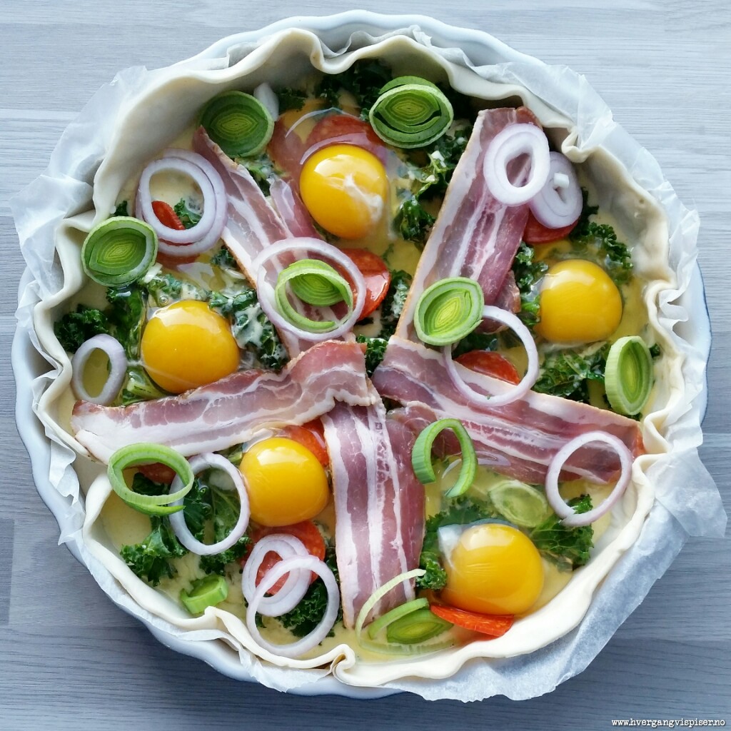 Lunsjpai med egg og bacon Hver gang vi spiser