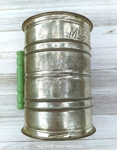 thrifted vintage flour sifter