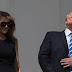 Trump vio el eclipse sin lentes