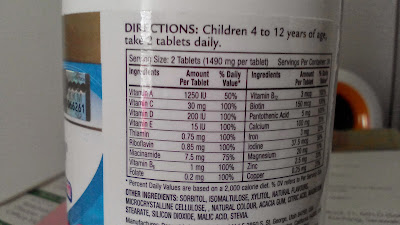 Kandungan nutrisi dalam Chewable Vita-Lea for Children