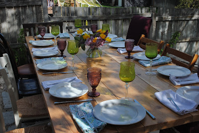Alfresco dining, Easter dining outside, Spring tablescape, Eating outdoors