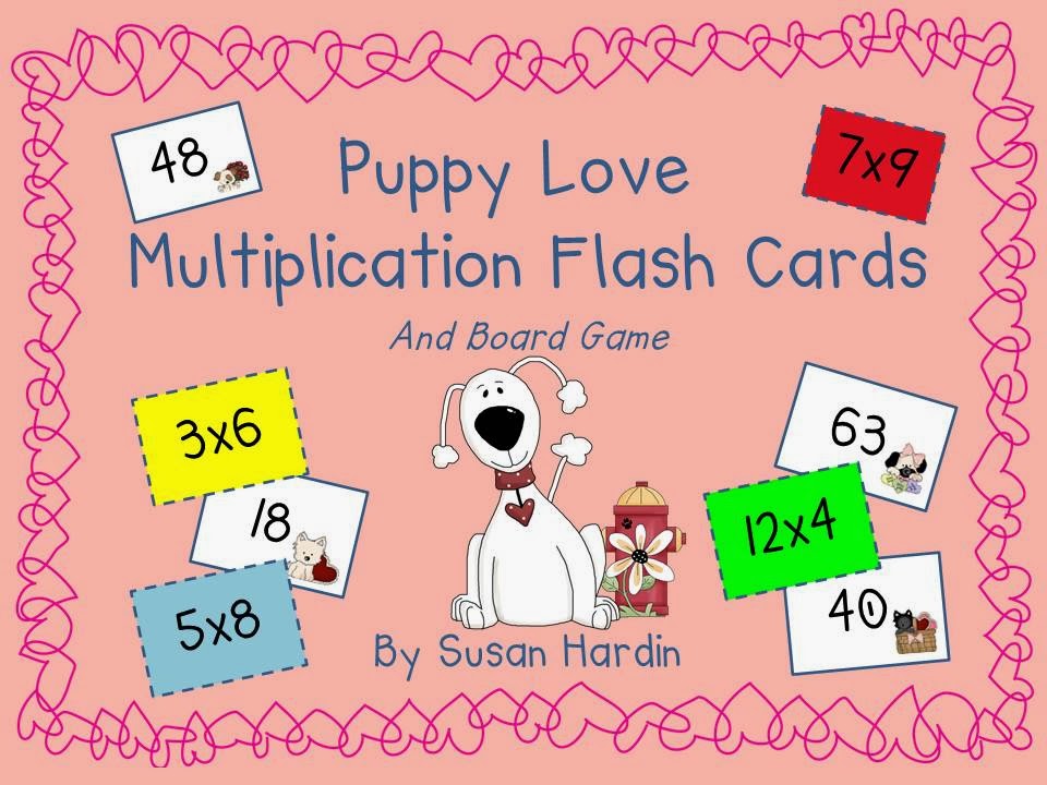 http://www.teacherspayteachers.com/Product/Puppy-Love-Multiplication-Flash-Cards-and-Board-Game-436885
