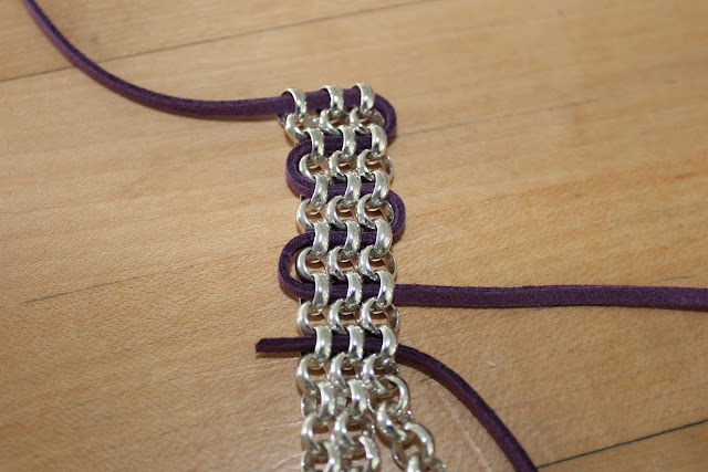 Moda File: DIY TRIPLE CHAIN AND LEATHER BRACELET