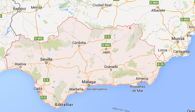 Mapa Para Imprimir De Andalucía España Mapa Por Provincias Fisico