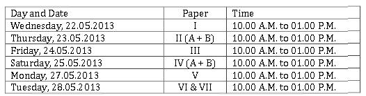 JKPSC 2013 Recruitment Datesheet