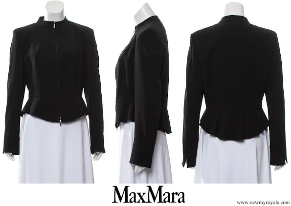 Crown Princess Mary wore MaxMara structured mock neck blazer