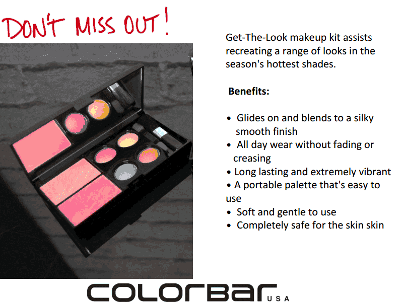 NEW COLORBAR LAUNCHES MAKEUP KIT, POUT IN A POT & SHIMMER BAR PR INFO BEAUTYDIVA INDIA