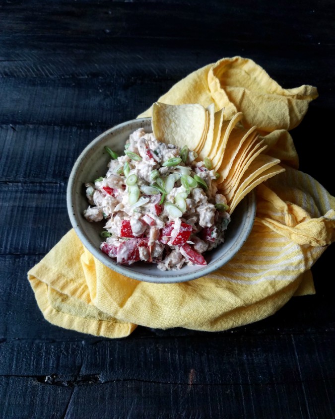 Mango & Tomato Quick & Easy Lunch Tuna Salad With Chickpeas & Red Pepper