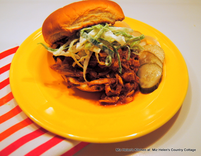 Slow Cooker Big Red Pulled Chicken at Miz Helen's Country Cottage