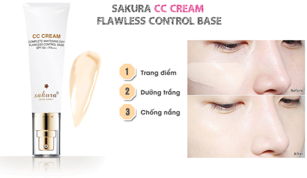 Hướng dẫn cách sử dụng Sakura CC Cream Hướng dẫn cách sử dụng Sakura CC Cream