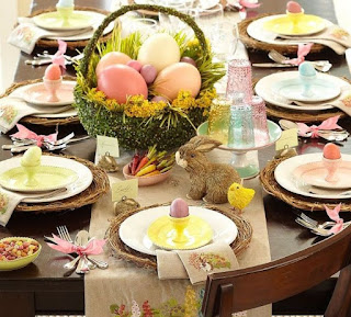 Decoración de mesas para Pascua