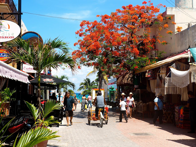 The streets of Playa del Carmen, Mexico