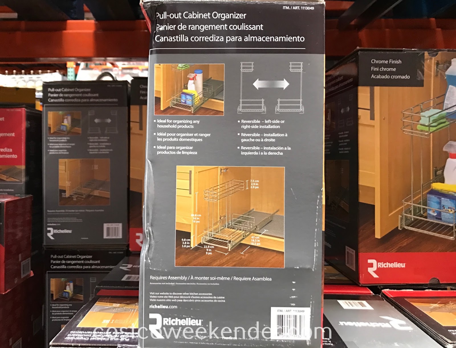 Richelieu Sliding Pull Out Cabinet Organizer Costco Weekender Sliding Pull Out Cabinet Organizer