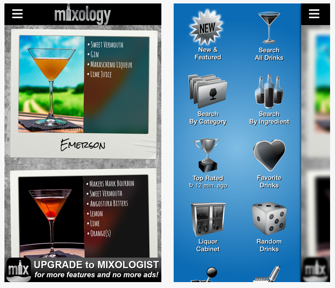 Top iPhone Apps Mixology Drink & Cocktail Recipes