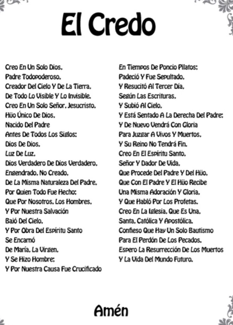 Reflexiones de Vida: El Credo.
