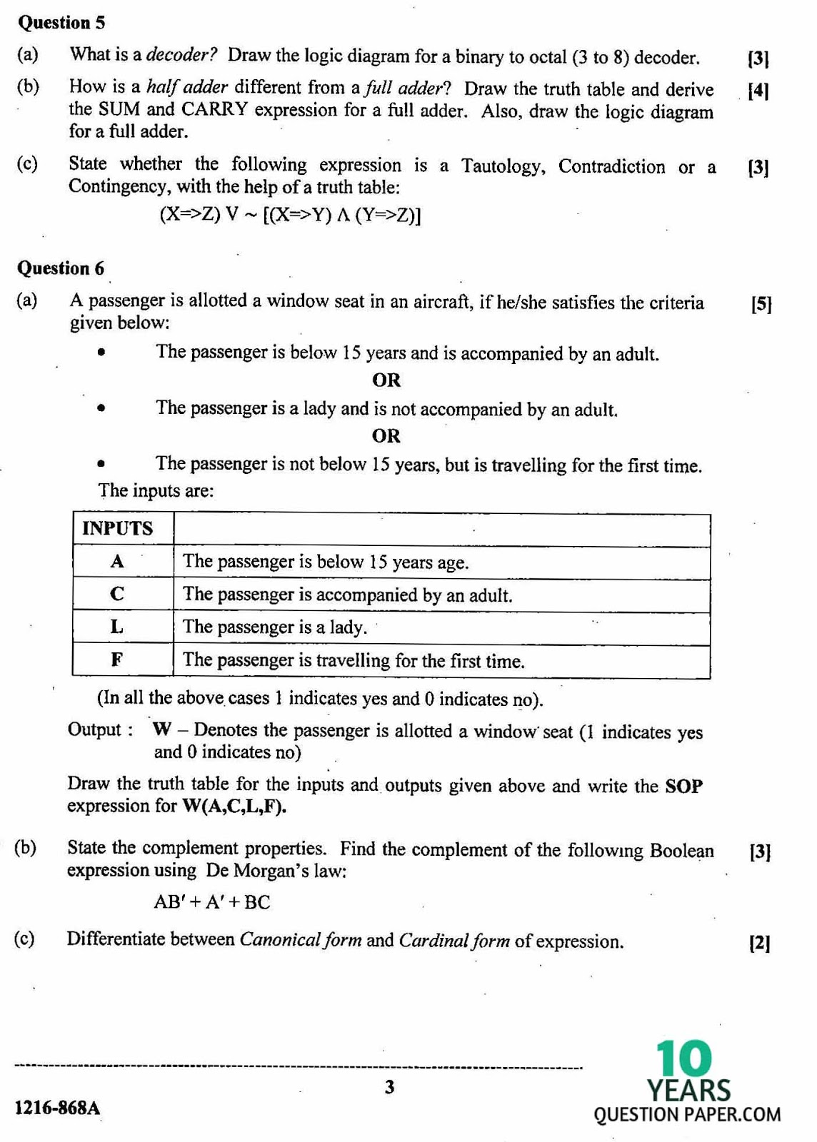 isc 2016 class 12th computer science theory question paper isc 2016 class 12th computer science THEORY question paper