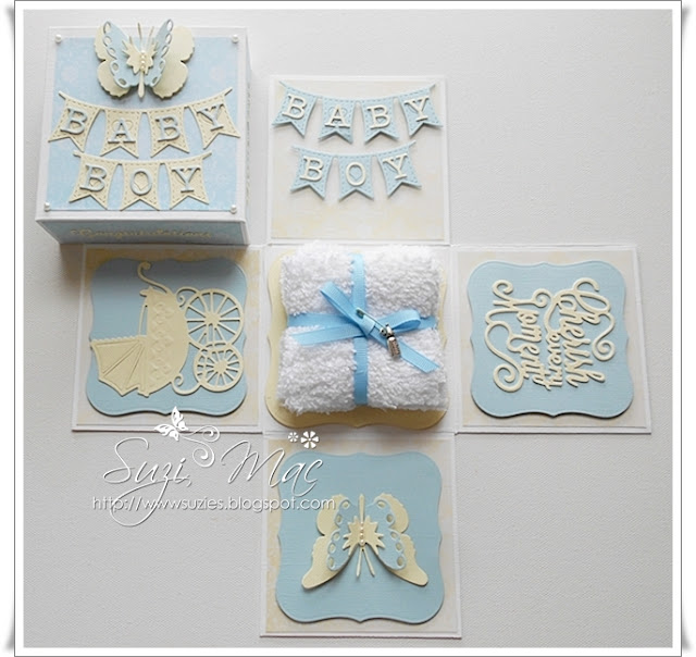 Scrap and Craft: Baby Boy Exploding box!!!