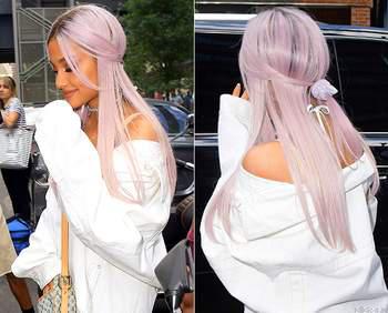 Ariana Grande Dyes Hair Purple For Fun