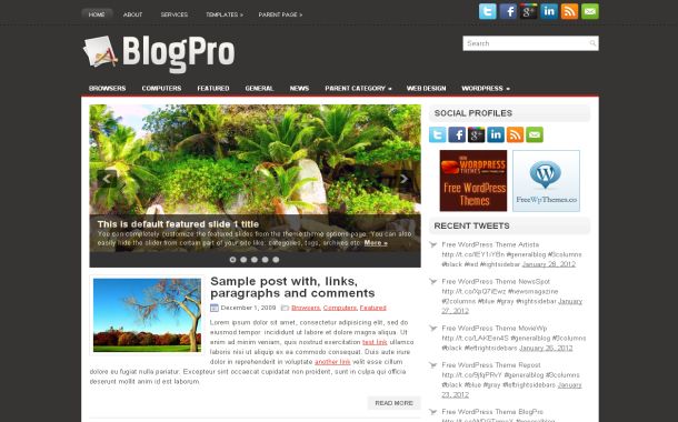 15 Best Free Business WordPress Themes 2012