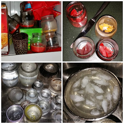 How to clean out used candle jars
