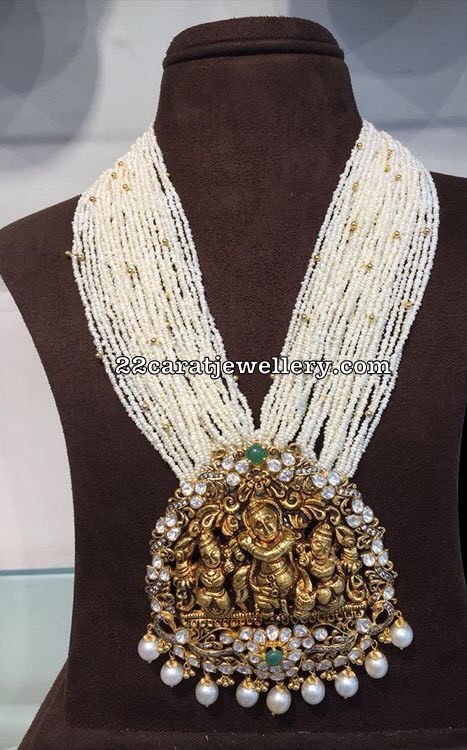 Multiple Layer Pearls Diamond Krishna Pendant
