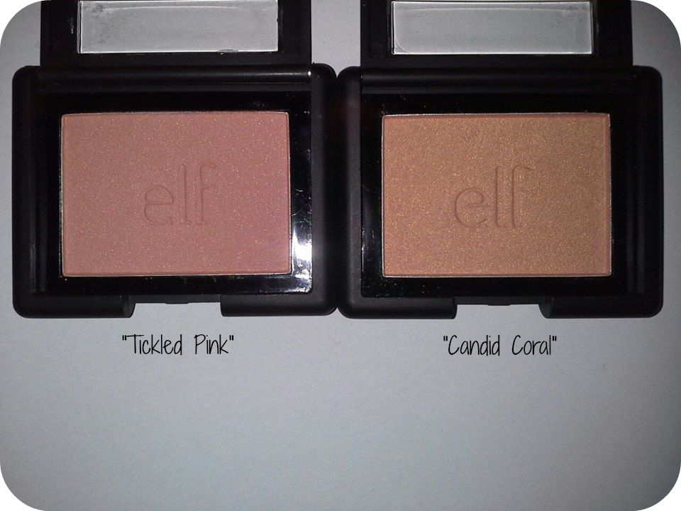 E.L.F Studio Blushes in 'Candid Coral' and 'Tickled Pink' Swatch