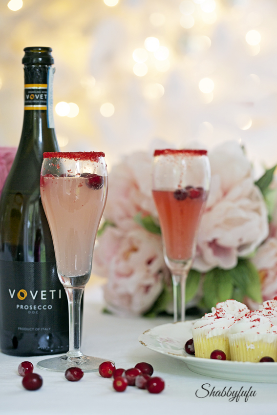 Pink Spritzer Cocktails With Prosecco Shabbyfufu
