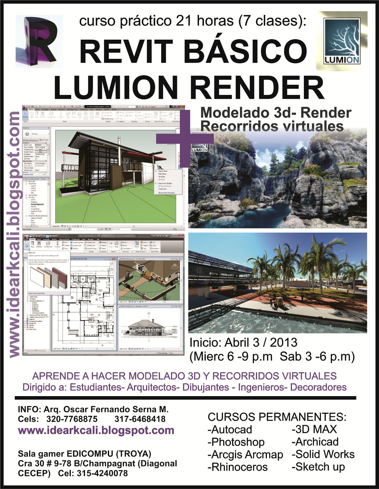 IDEARK_CALI. Softwares aplicados a diseño, ingenieria y arquitectura