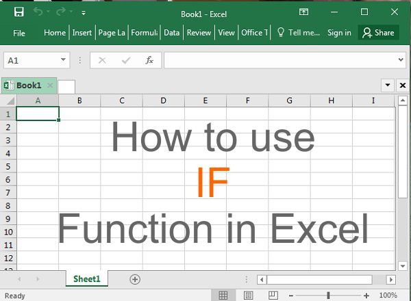how to use if function in excel