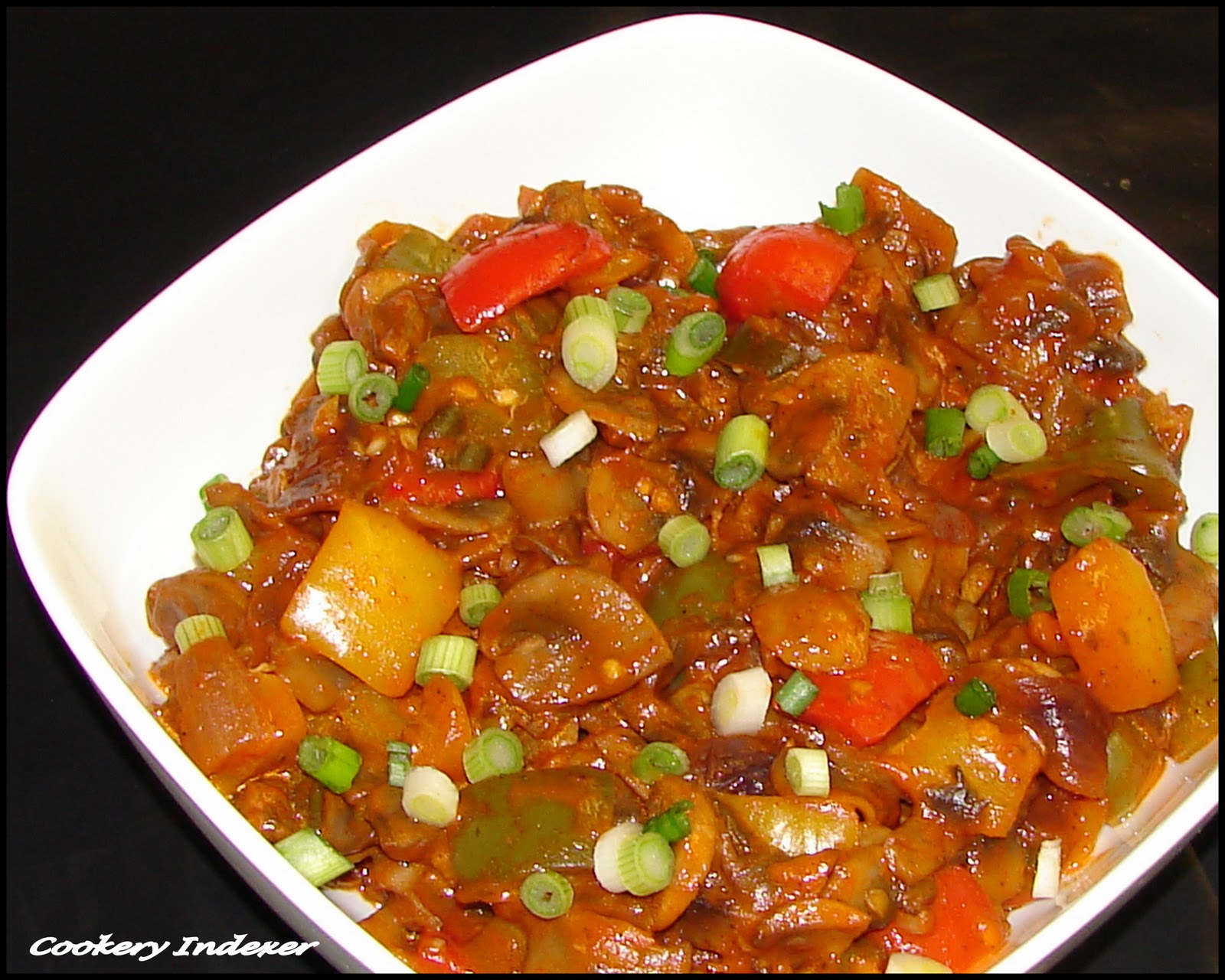 ! Regional Indian Cuisine Blogroll !: Chilli Mushroom (Indian Chinese