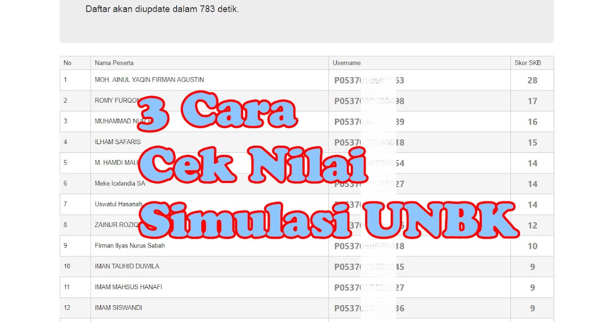 Cara Cek Nilai Un Siswa 2019 Sma Bangku Soal Cara Cek Nilai Un Siswa 2019 Sma Bangku Soal
