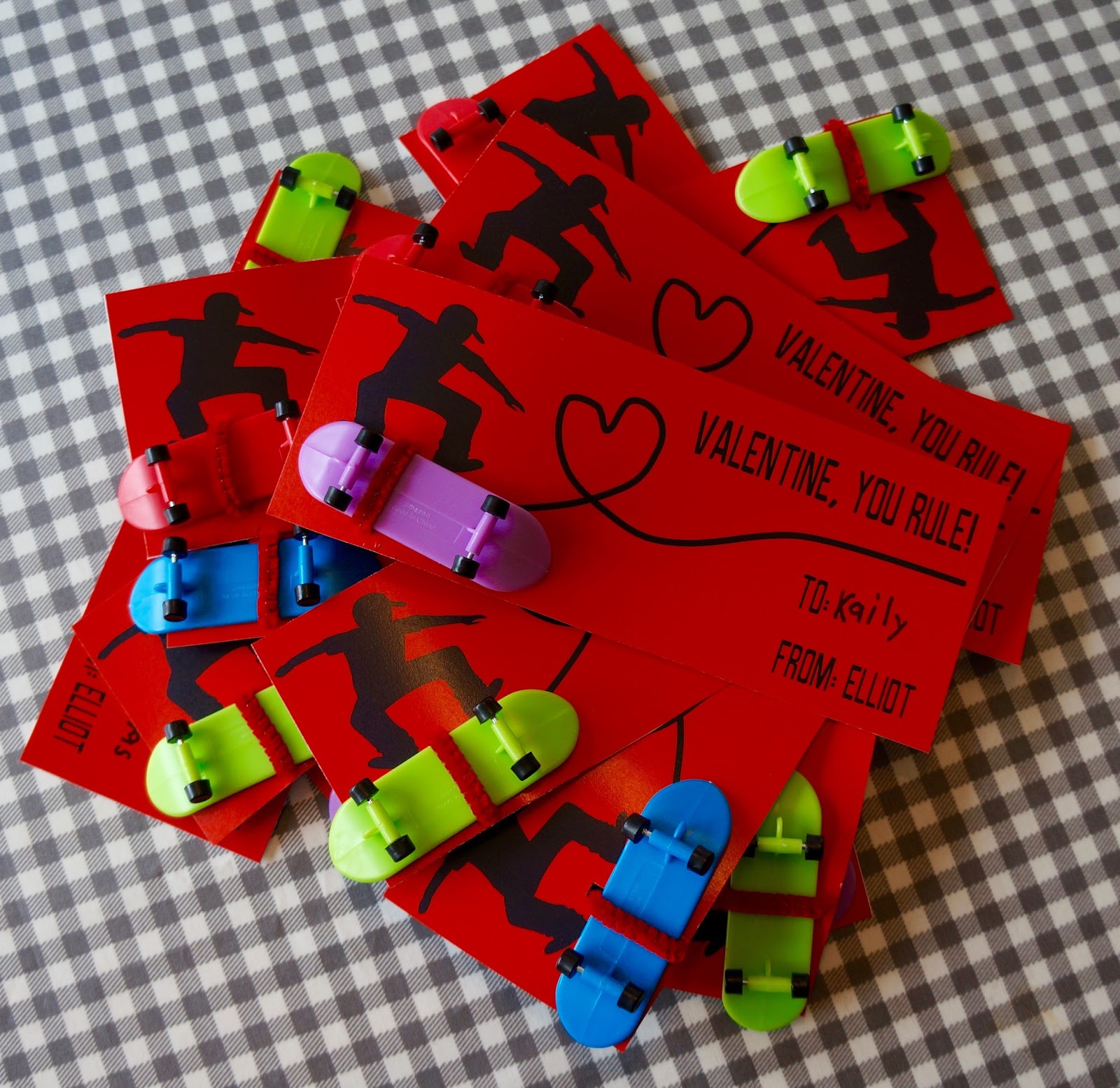 Free Printable Skateboard Valentine Cards
