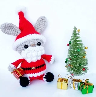 PATRON GRATIS CONEJO PAPA NOEL AMIGURUMI 39937