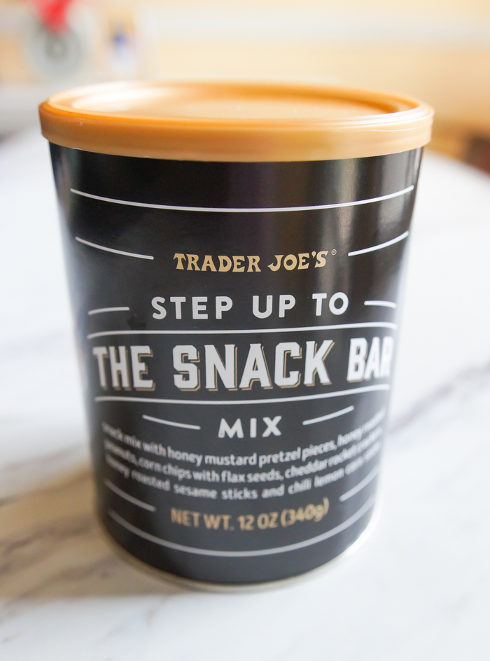 12 Days of Trader Joe's Christmas Day 4, The Snack Bar Mix Bake at 350°
