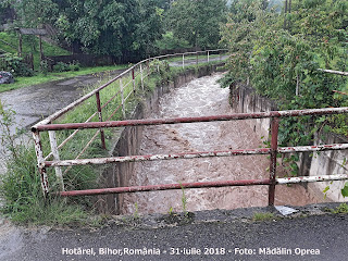 Ploaie torentiala in Hotarel, Bihor, Romania (iulie 2018)